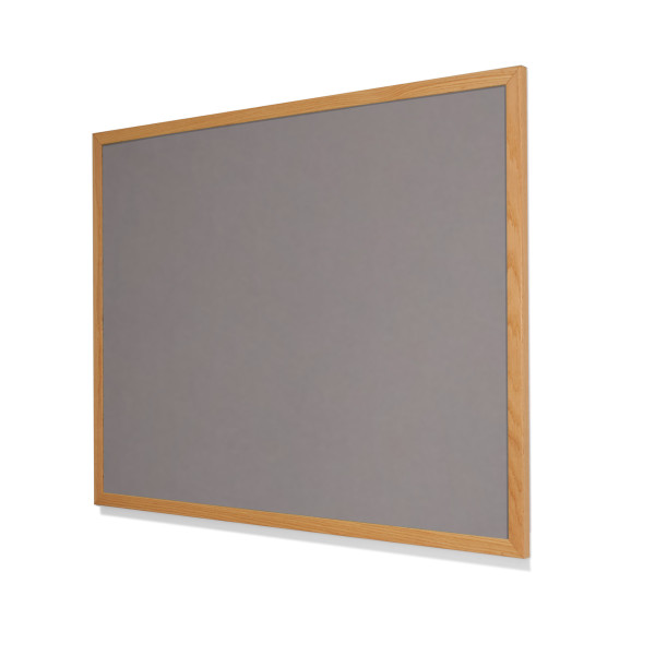 2182 Potato Skin Colored Cork Forbo Bulletin Board with Narrow Red Oak Frame